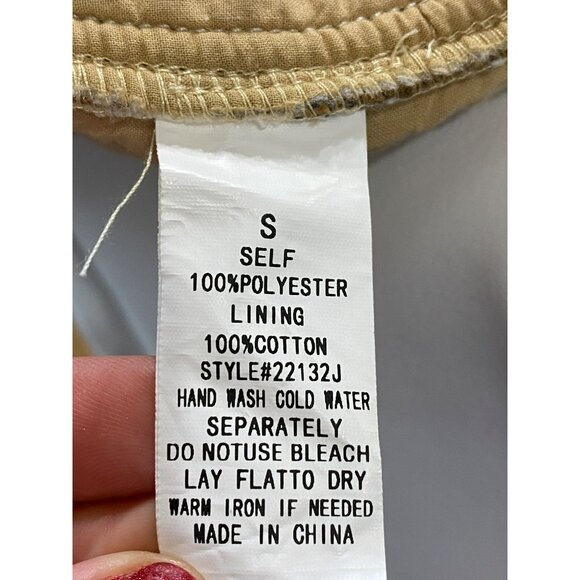 Blue B Plaid Oversized Shirt Jacket Womens S Beige & White Polyester/Cotton Blen - Picture 5 of 8